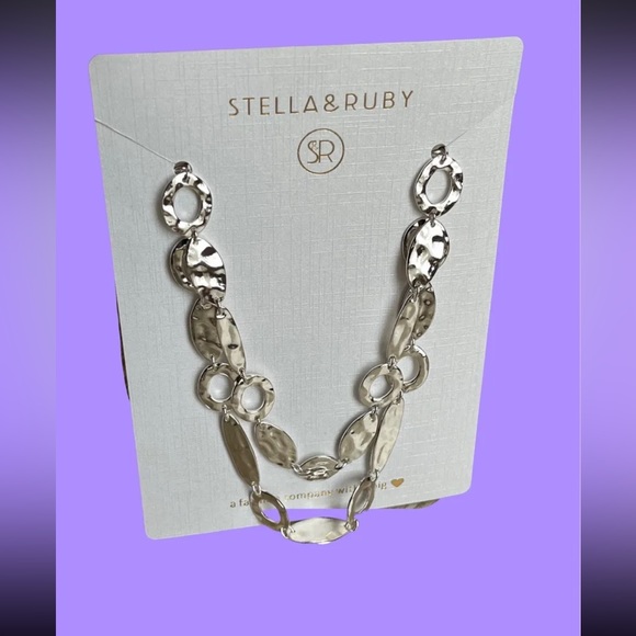 STELLA & RUBY Supreme Textured Necklace NWT MSRP $54 - Picture 4 of 13